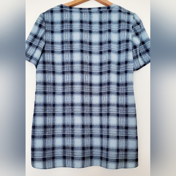 Banana Republic blue plaid blouse - Picture 4 of 4